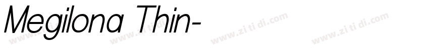 Megilona Thin字体转换